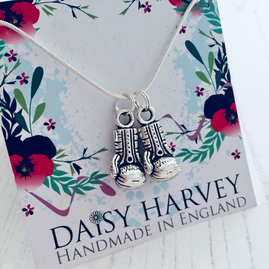 Boxing Necklace, Thai Boxing Pendant, MMA Gift For Her, Boxing Gift Ideas, Boxing Widow, Boxing Lover, Boxing Gloves Gift, Fighting Glove.