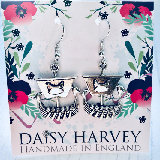 Viking Ship Earrings, Viking Earrings, Geeky Jewelry, History Gift, History Study Earrings, Norse, Viking Boat Gifts, Viking Longboat, Myth.