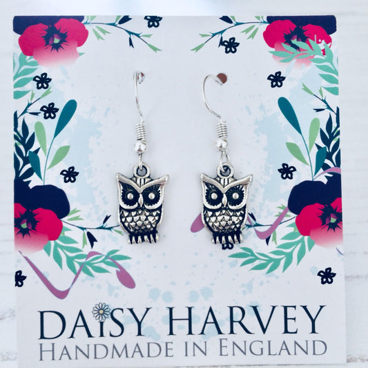 Owl Earrings, Bird Earrings, Owl Jewelry, Night Shift Worker Gift, Night Owl, Nocturnal Person, Night Owl Gift, Night Shift, Shift Worker.