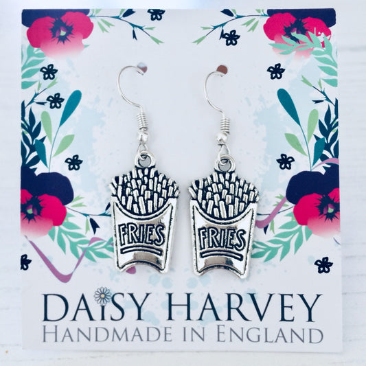 Fries Earrings, French Fries Earrings, Food Gift Ideas, Junk Food Gift For Friends, Chip Lover Gift, Fun Jewelry, Food Jewelry, Food Related