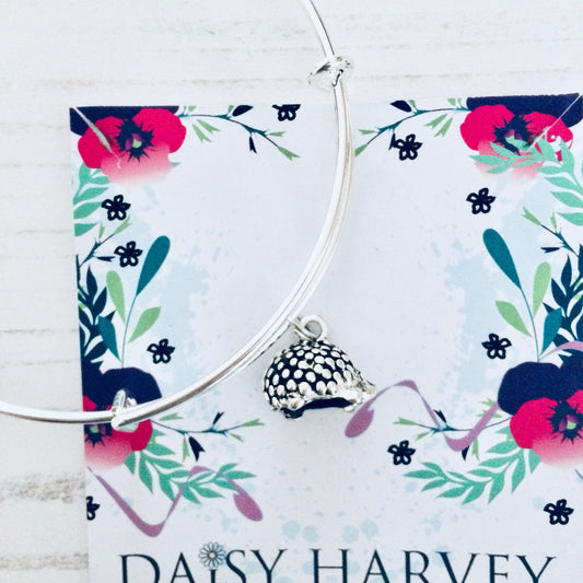 African Pygmy Hedgehog Bracelet, Pygmy Hedgehog Bangle, Hedgehog Jewelry, Hedgehog Jewellery For Her, Animal Lover, Nature Lover, Hedgehog.