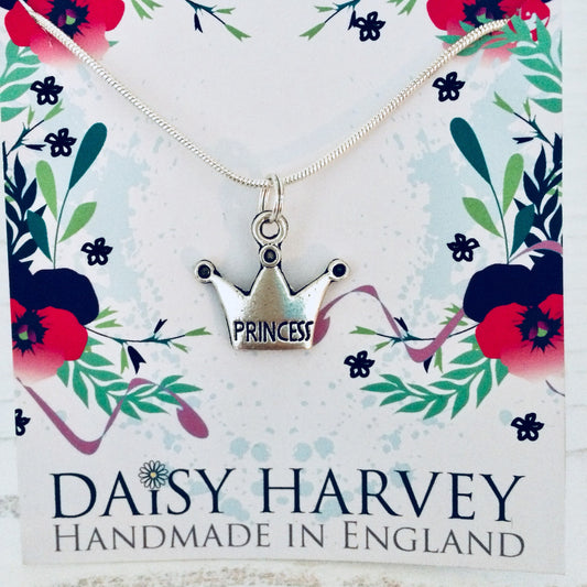 Princess Necklace, Princess Charm Pendant, Princess Gift Ideas, Princess Jewellery, Daughter Jewelry, You're My Princess, Gift From Daddy.