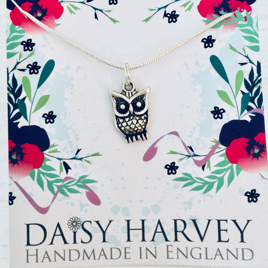 Owl Necklace, Owl Gift Ideas, Owl Lover Pendant, Night Owl, Bird Necklace, Bird Pendant, Nocturnal Person, Bird Lover Gifts, Owl Sanctuary.