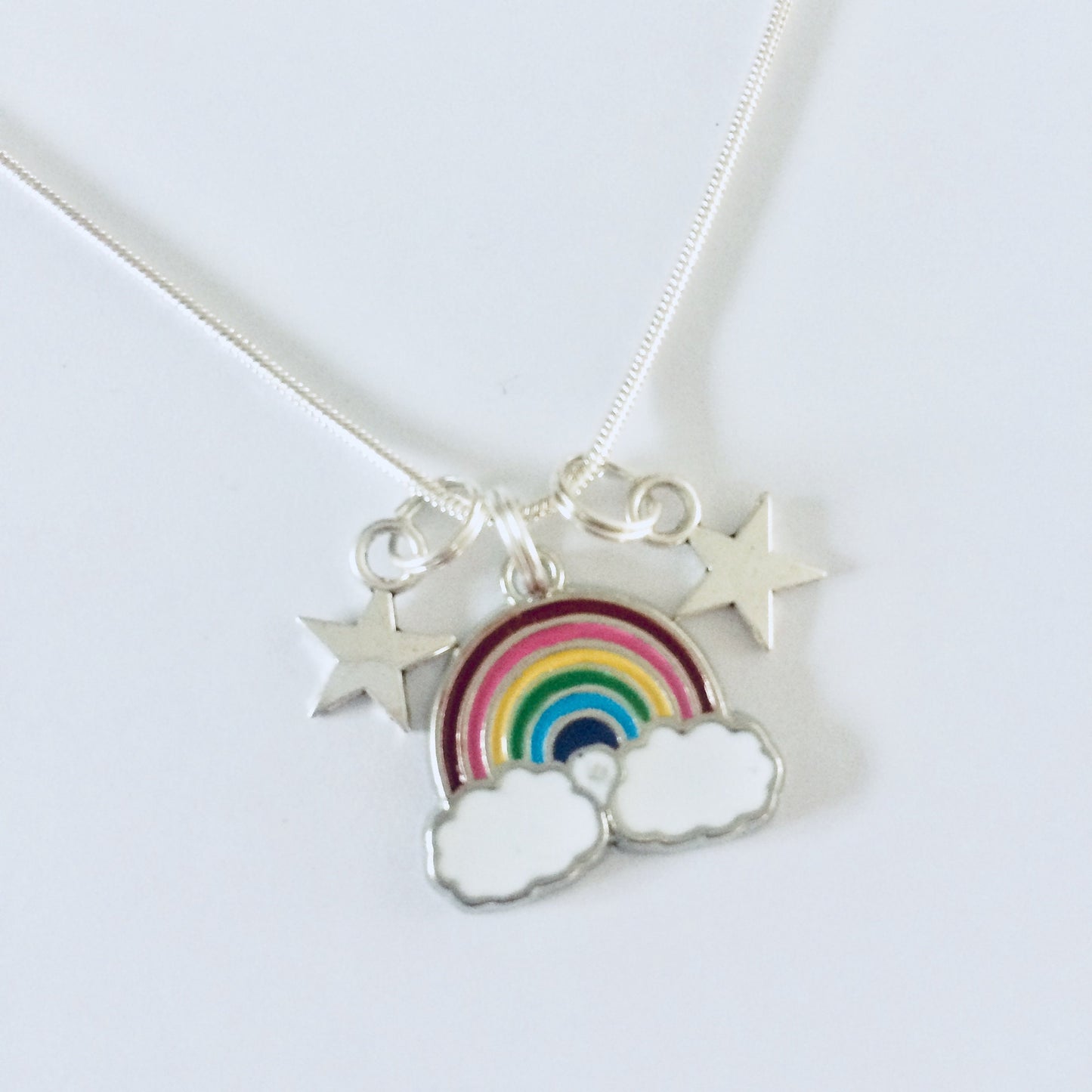 Rainbow Necklace, Girls Necklace, Rainbow Jewelry, Rainbow Jewellery, Rainbow Gift Idea, Party Bag Gift, Stocking Fillers, Rainbow Birthday.
