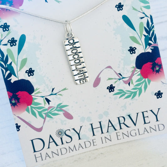 Chocolate Necklace, Chocoholic Necklace, Chocolate Jewellery. Chocolate Bar, Chocoholic Present, Sweet Tooth Gift, Chocolate Lover, Gifts.