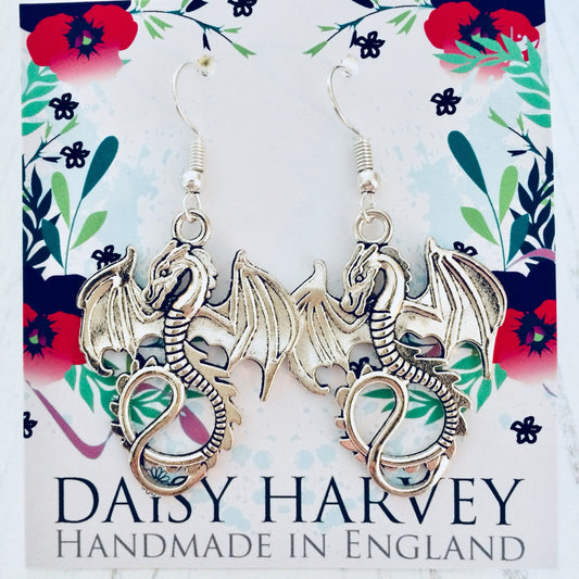 Dragon Earrings, Dragon Jewelry, Fantasy Earrings, Dragon Jewellery, Fantasy Gifts For Her, Dragon Lover Gift Ideas, Baby Dragon Jewelry.