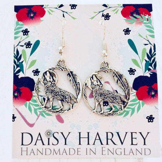 Wolf Earrings, Wolf Jewellery, Werewolf Earrings, Animal Earrings, Wolf Jewelry, Werewolf Costume Jewellery, Wolves Earrings, Wolf Lover.