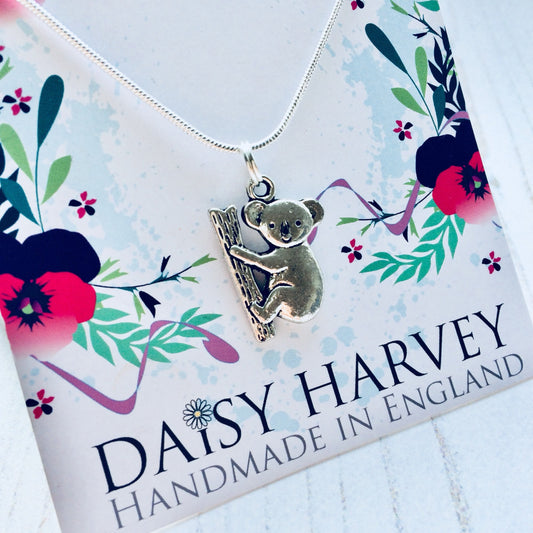 Koala Necklace, Koala Jewelry, Koala Gift Ideas, Koala Related Jewellery, Animal Jewellery, Animal Necklaces, Cute Nature Gift, Koala Lover.