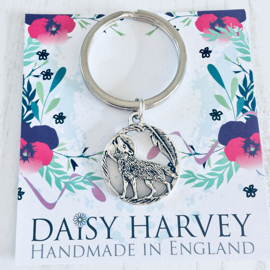 Wolf Keyring, Werewolf Keychain, Wolf Lover Gifts, Animal Keyring, Wolf Accessory, Wolf Bag Charm, Werewolf Jewelry, Werewolf Lover, Wolves.