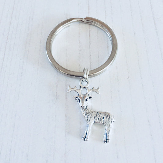 Deer Keychain, Stag Keyring, Animal Gift, Nature Keyring, Deer Gifts, Woodland Gift, Animal Keychain, Deer Lover, Nature Lover Gift.