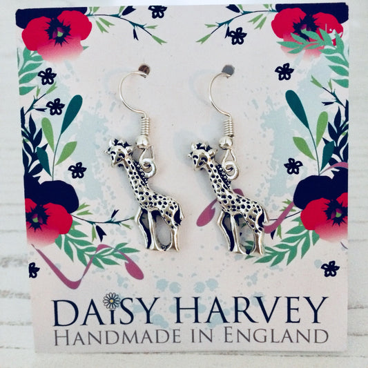 Giraffe Earrings, Giraffe Lover Gift, Safari Animal Jewelry, Giraffe Jewellery, Animal Gift, Zoological Gift, Zoo Animal Gift, Cute Giraffe.