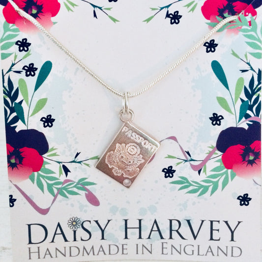 Passport Necklace, Travel Jewellery, Travel Jewelry, Travel Gift, Travel Present, Passport Charm, Wanderlust Necklace, Gift For Travels.