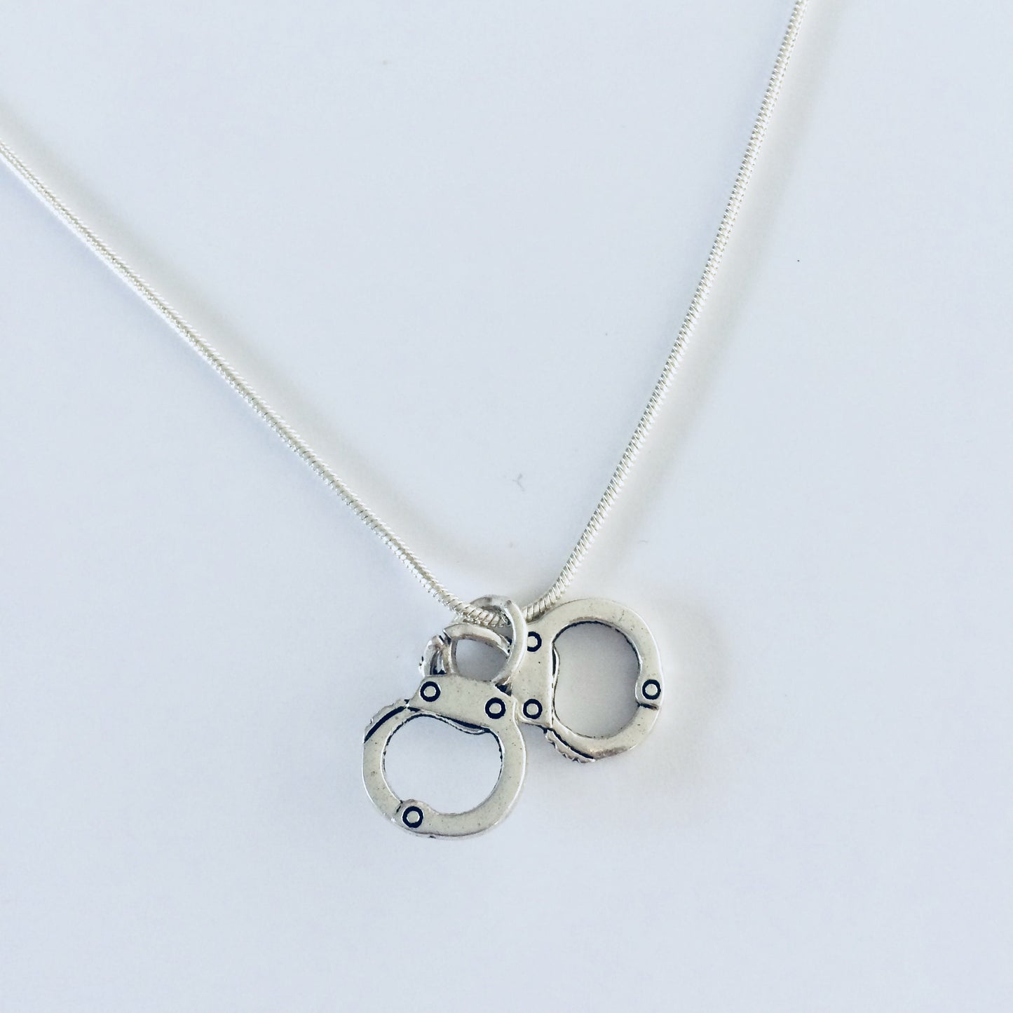 Handcuff Necklace, Handcuff Jewelry, Handcuff Jewellery, Friendship Jewellery, Freedom Gift, Partners In Crime Necklace, Silver Necklace.