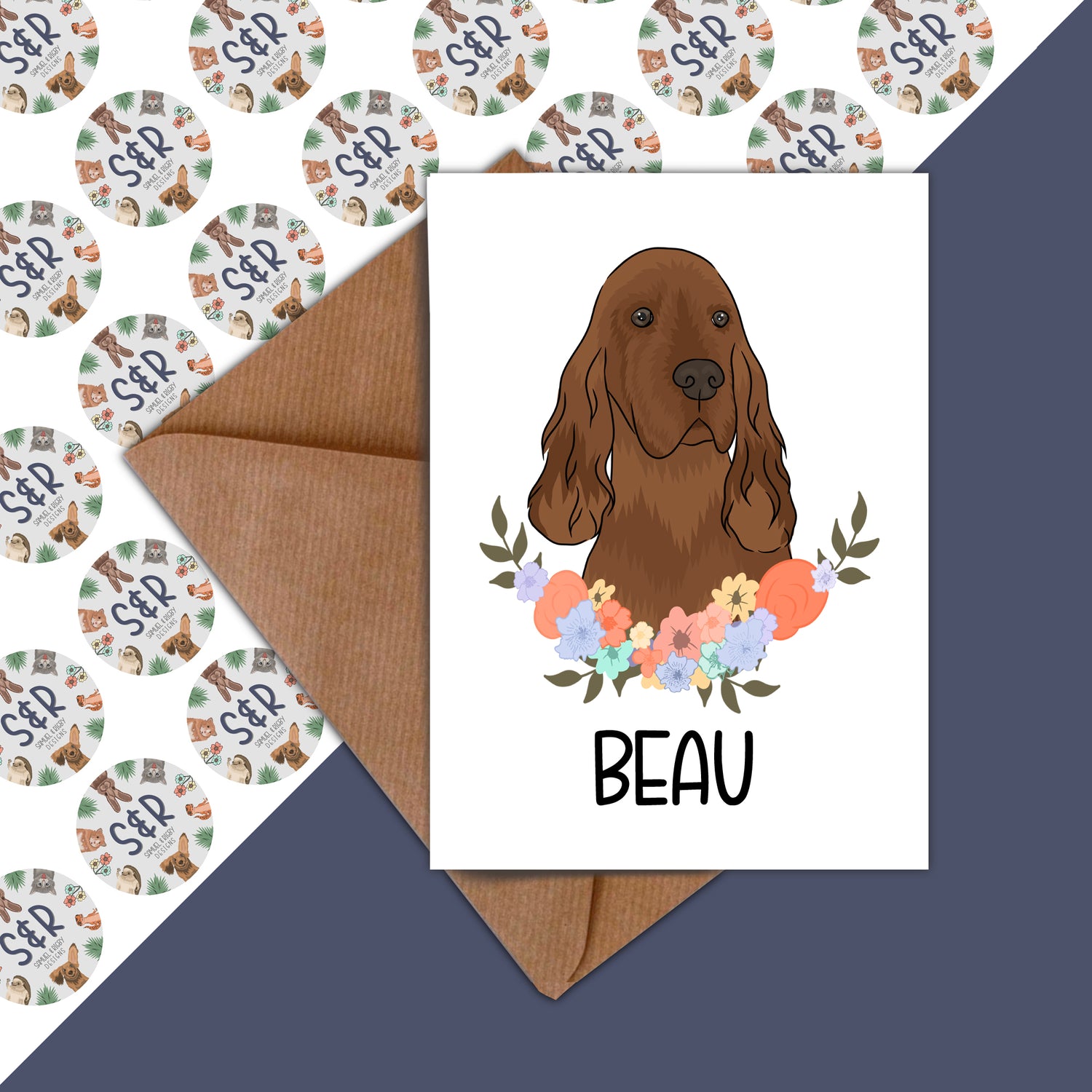 Irish Setter Birthday Card Dog Birthday Card – Beautifully