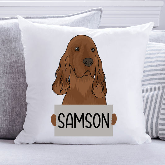 Irish Setter Dog Cushion | Personalised Pet Cushion