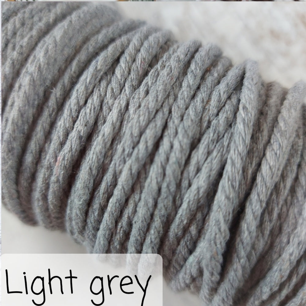 Image showing light grey macrame string colour option