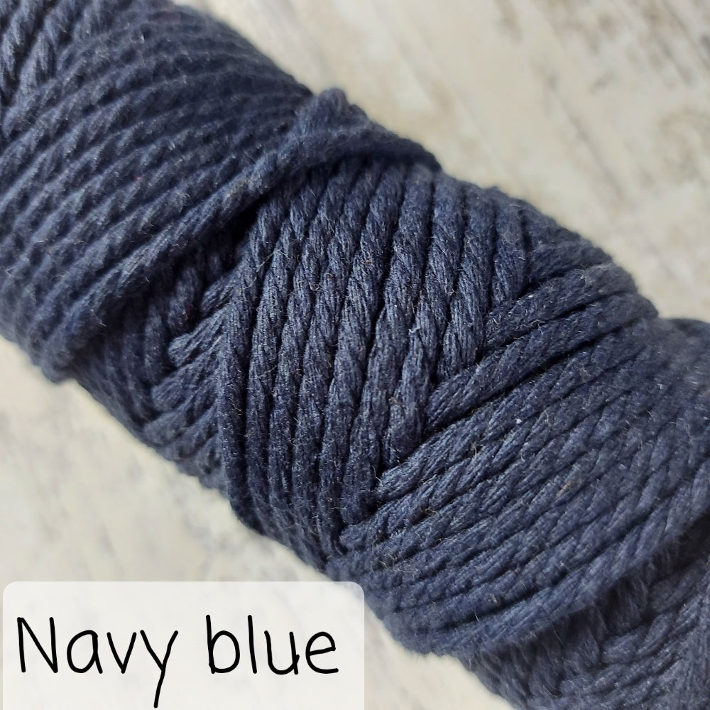 Image showing navy blue macrame string colour option