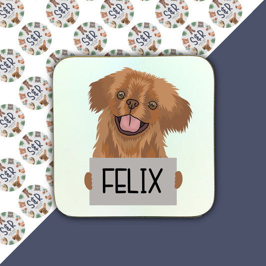 pekingese-personalised-coaster