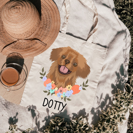 pekingese-tote-bag