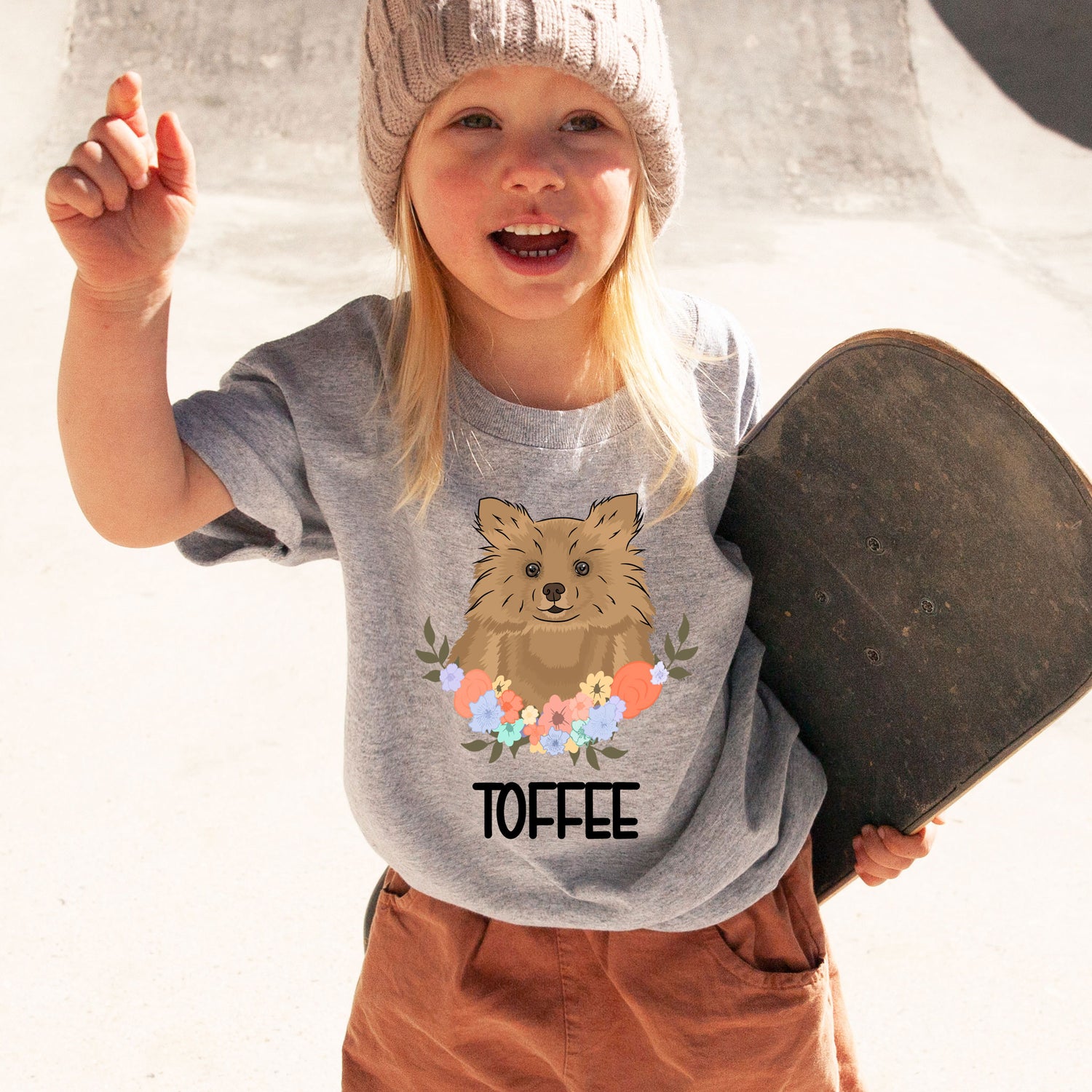 pomeranian-kids-t-shirt