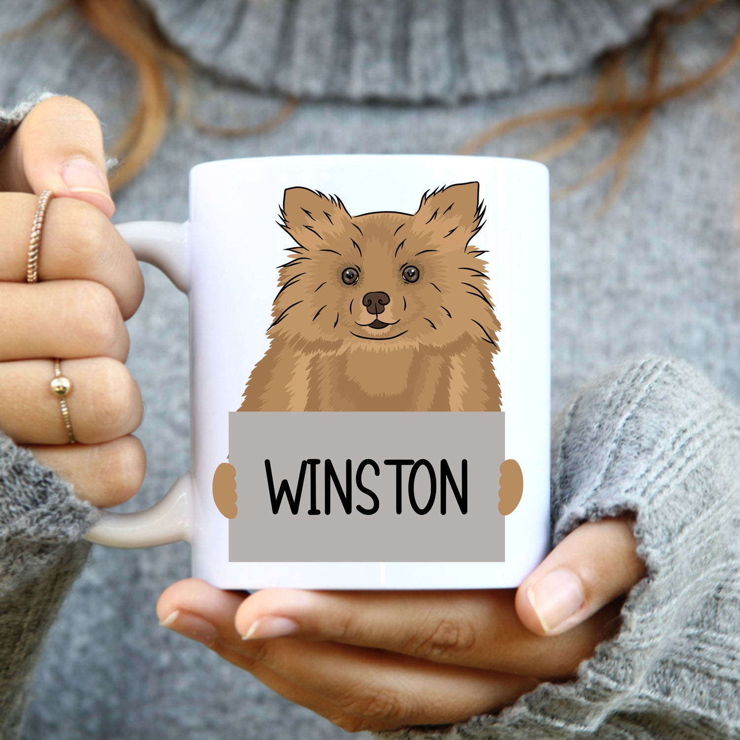 Pomeranian Coffee Mug Pomeranian Gift Idea – Beautifully Handmade UK