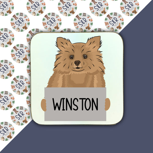pomeranian-personalised-coaster