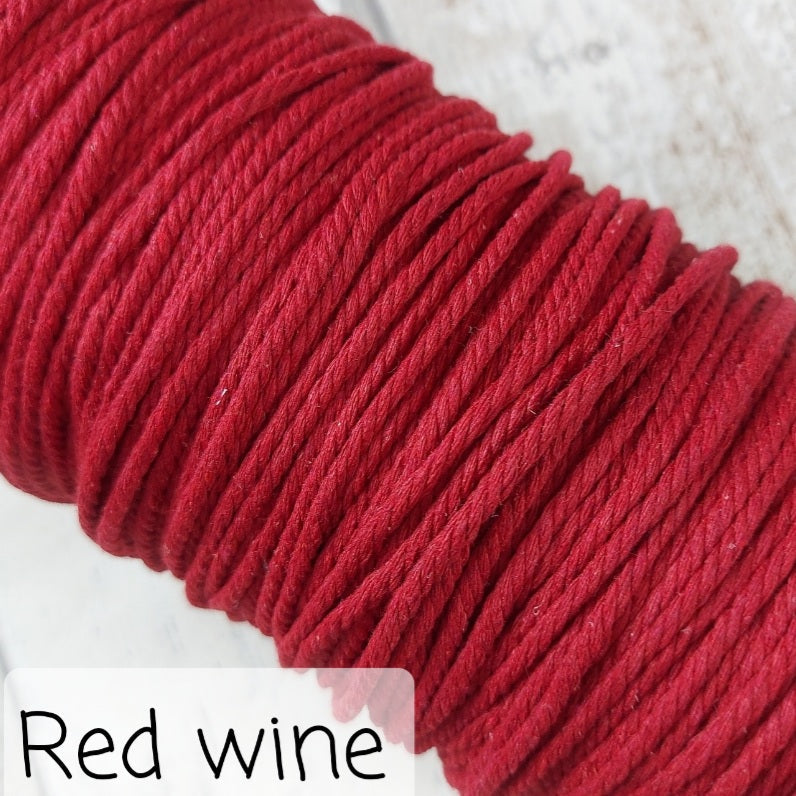 Image showing red wine macrame string colour option