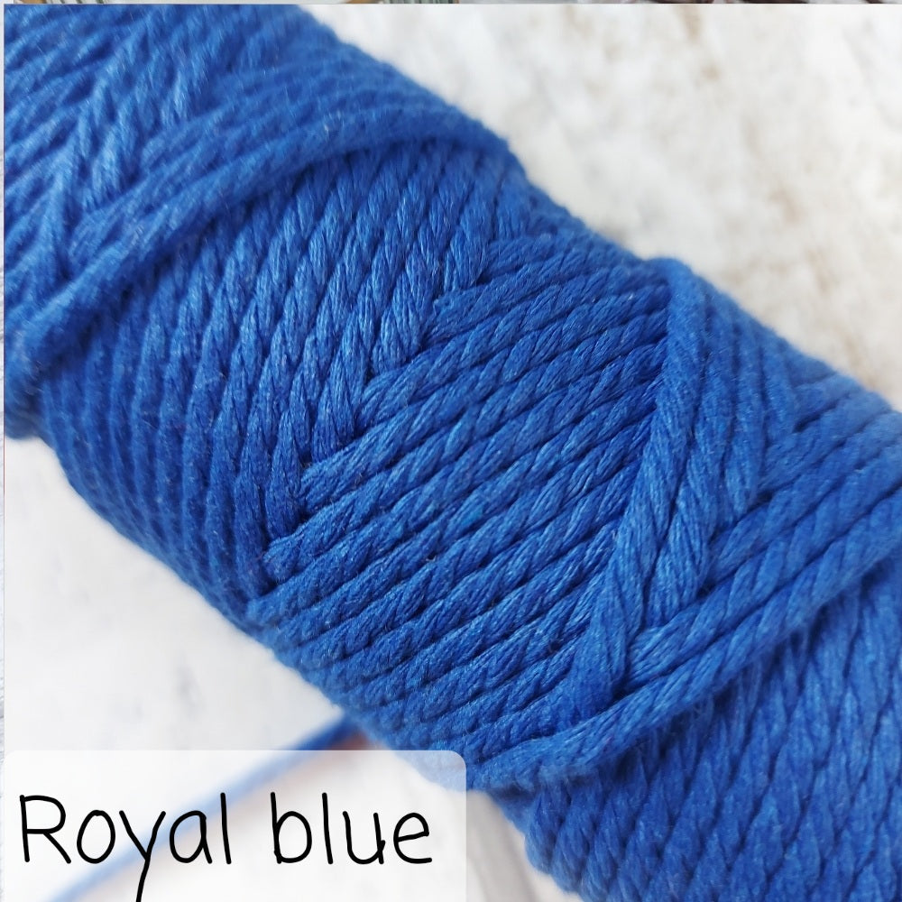 Image showing royal blue macrame string colour option