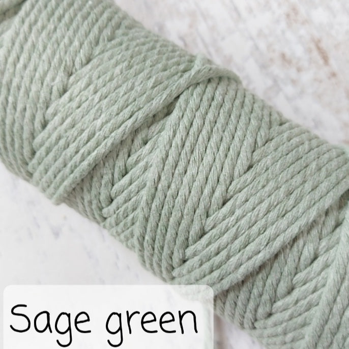 Image showing sage green macrame string colour option