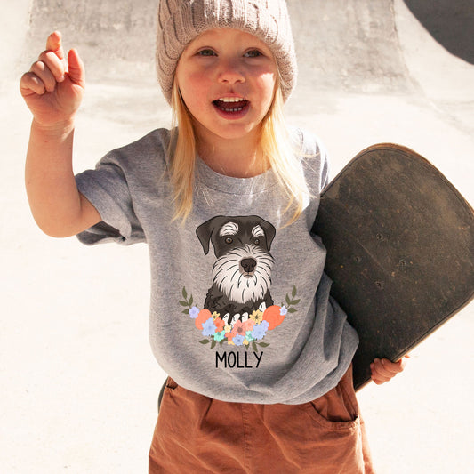 schnauzer-kids-t-shirt