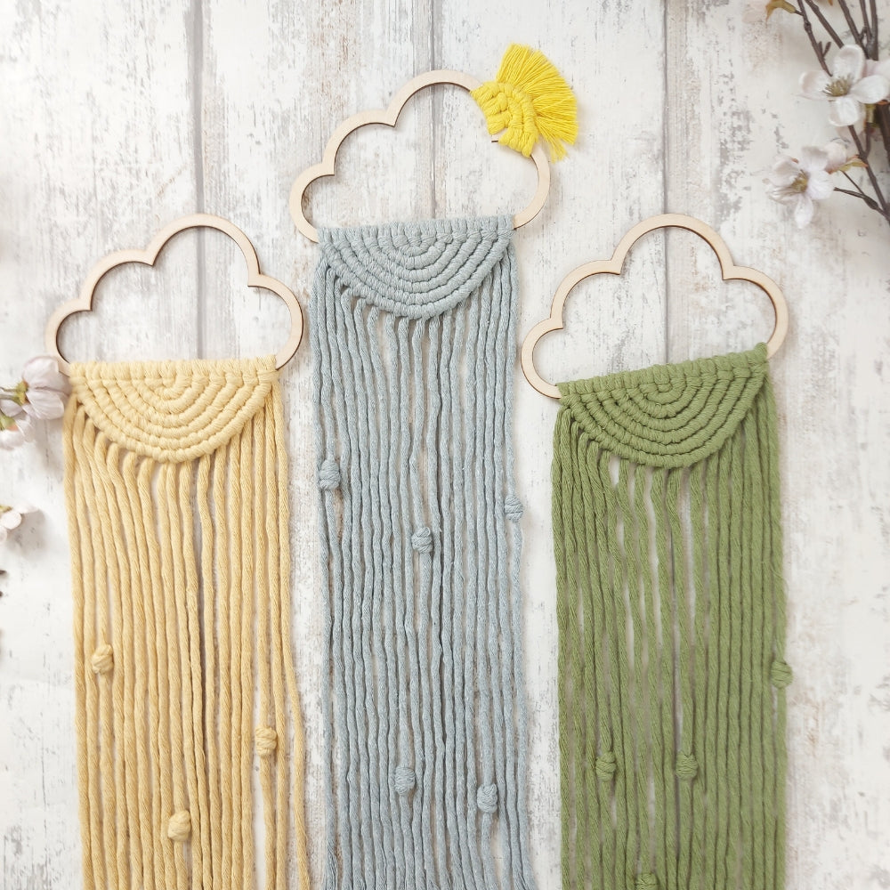Handmade Macrame Cloud Wall Hanging – Christmas Gift