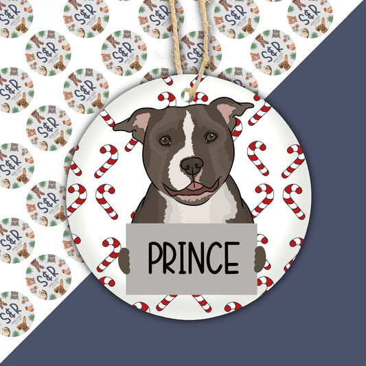 Staffy Dog Bauble | Dog Christmas Ornaments