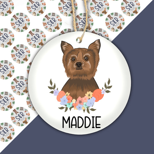 Yorkie Christmas Decoration | Dog Christmas Bauble